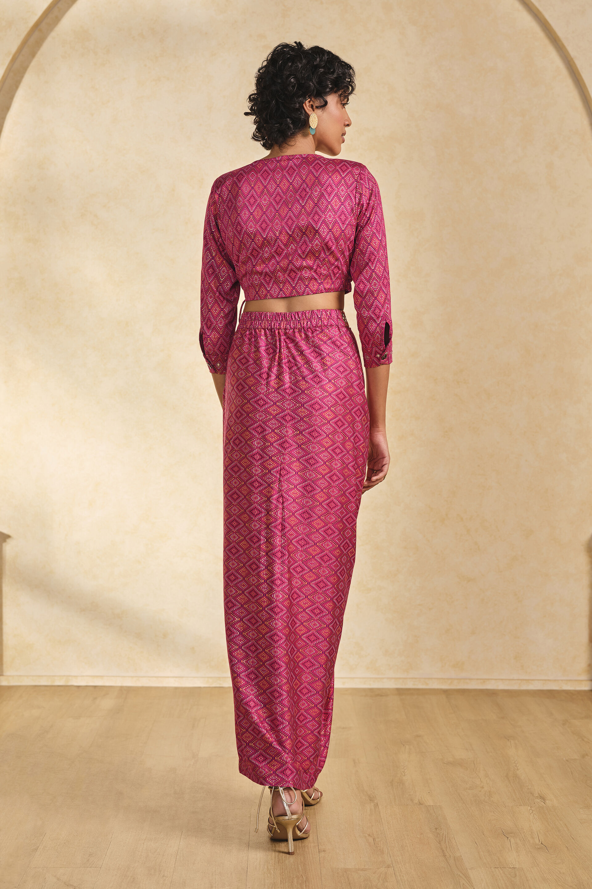 Gul Geometric Co-ords Set, Pink, image 10